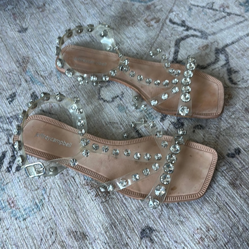 Jeffery Campbell diamond studded sandals